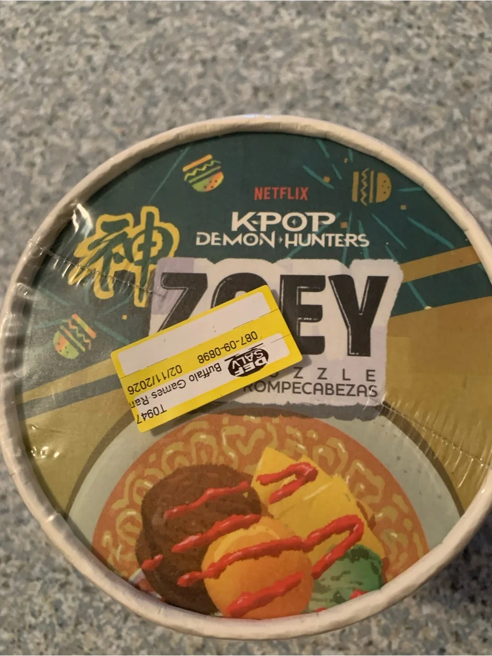 KPop Demon Hunters Puzzle Ramen Noodles Zoey